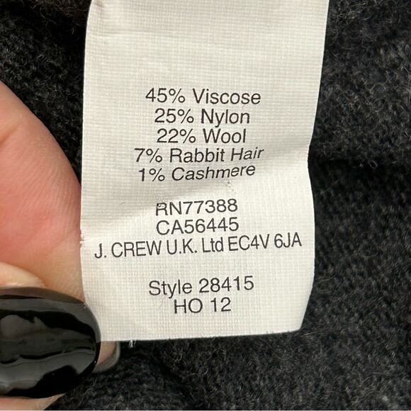 J. Crew Frenchie French Bulldog Dark Gray Sweater Wool Blend XL - Picture 9 of 9